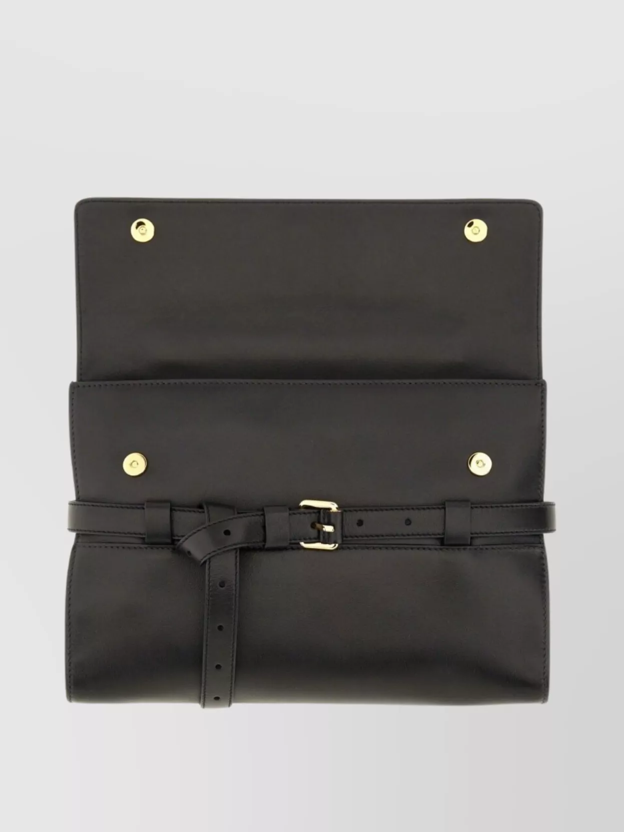 Moschino Leather "Tie Me" Clutch Handle