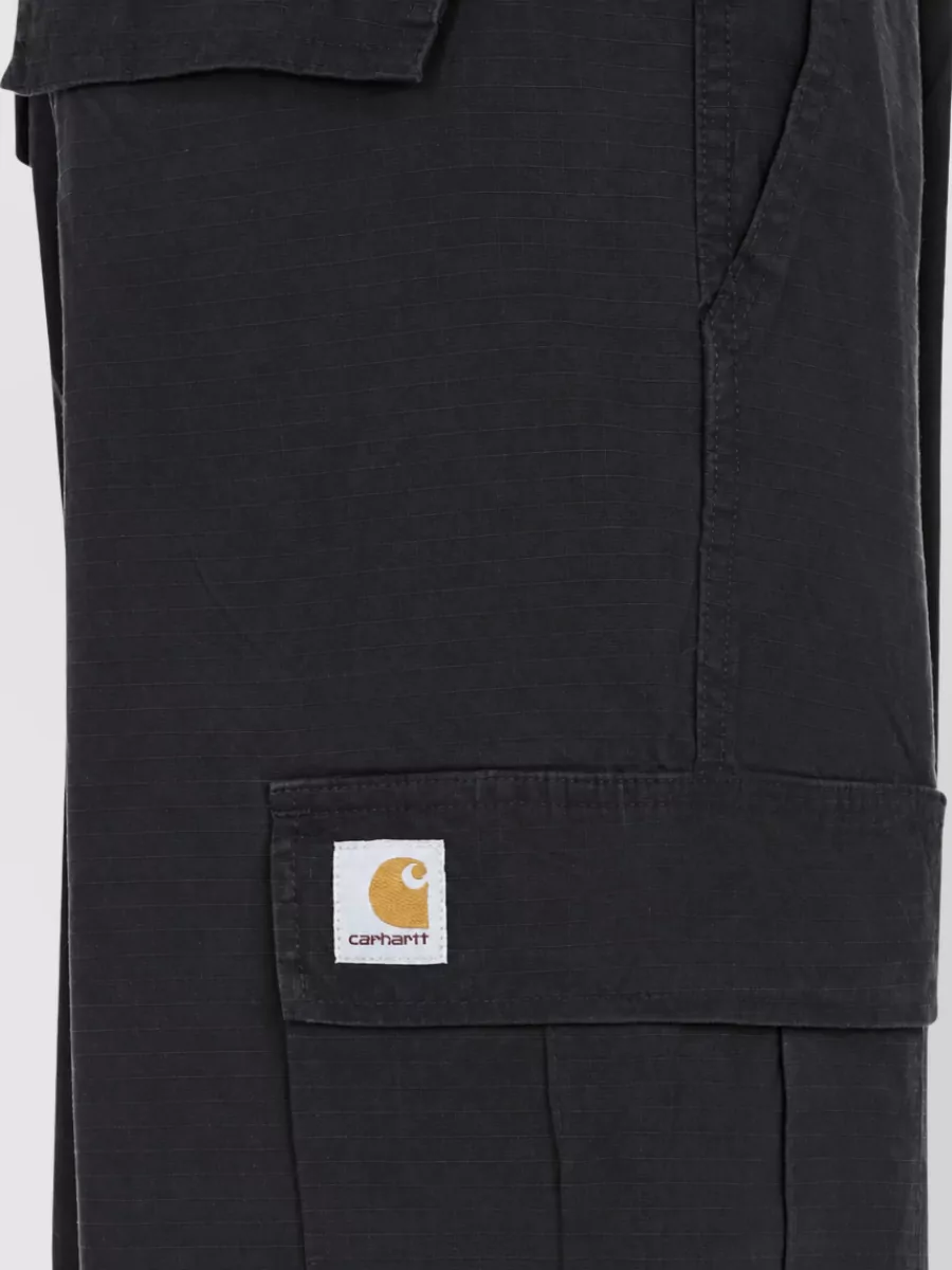 Carhartt Wip Cotton Wide-Leg Cropped Cargo Trousers