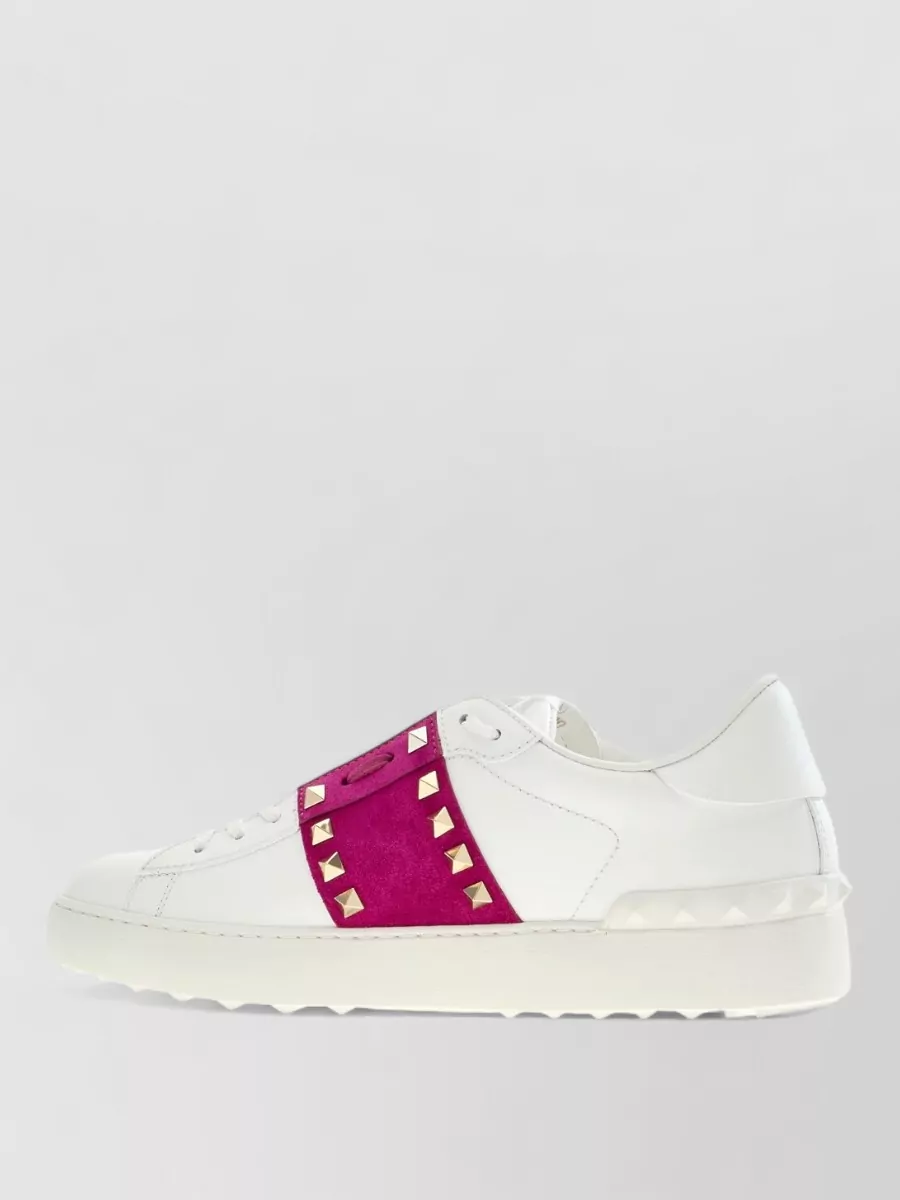 Valentino Garavani Leather Lace-Up Sneakers