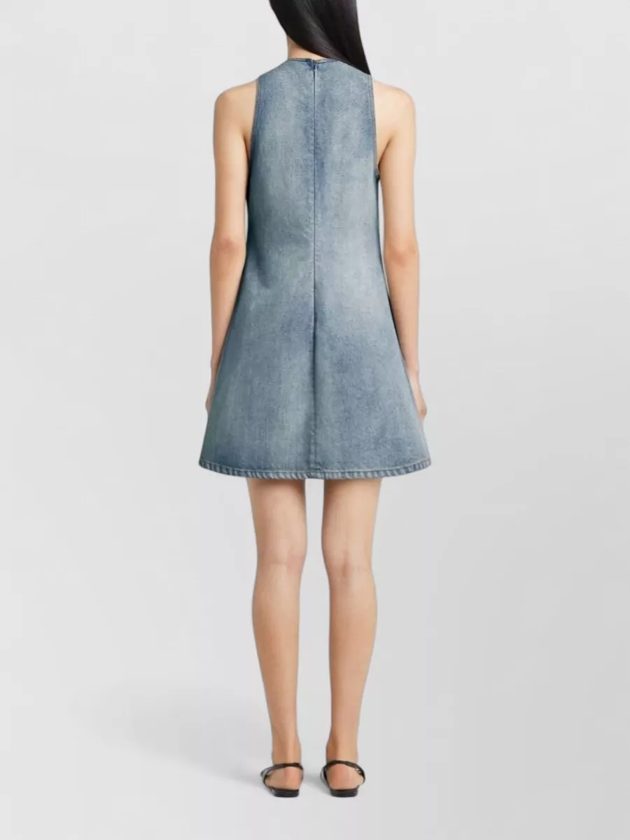 Courrèges Sleeveless Dress Knee Length Round Neckline