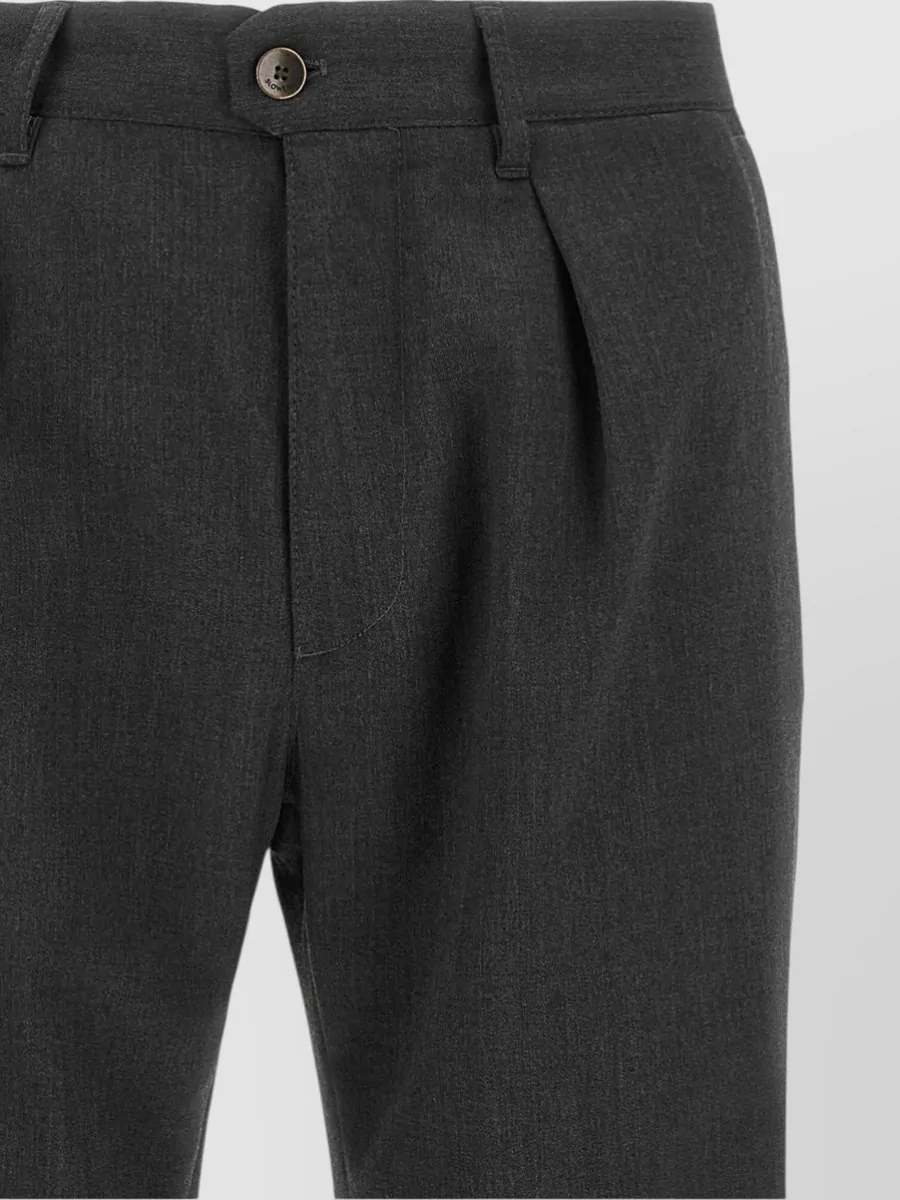 Incotex Wool-Blend Pleated Tailored Trousers