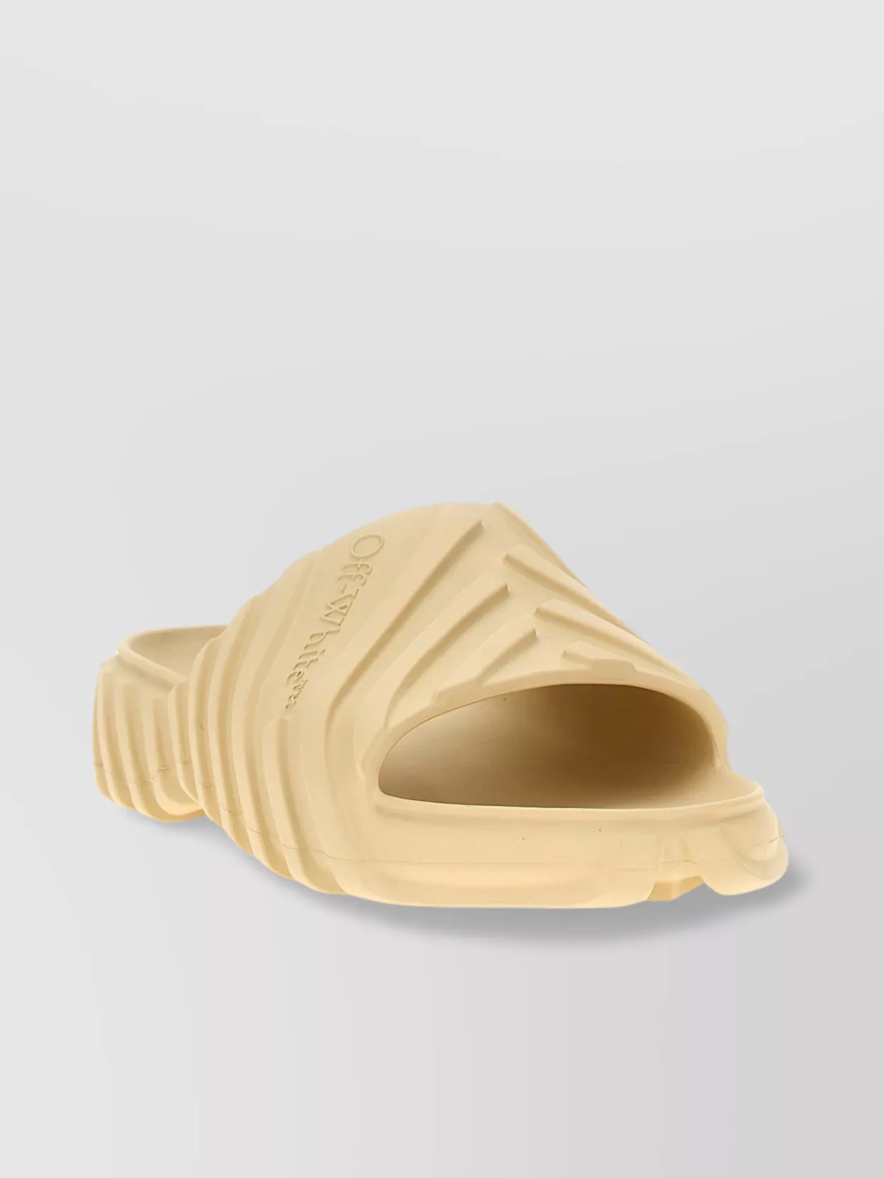 Off-white "discover" Chunky Sole Open Toe Slide In Gold