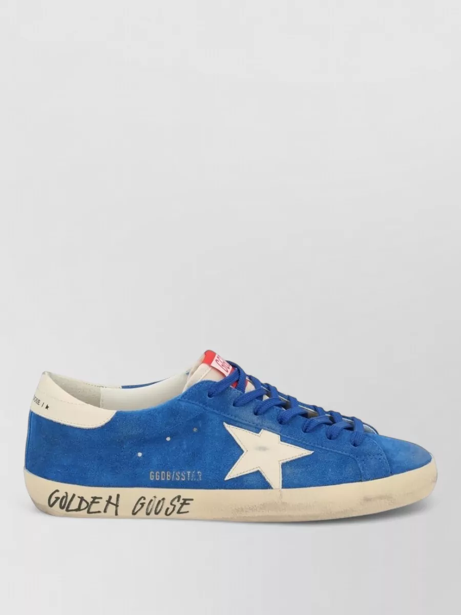Golden Goose Suede Sneakers Featuring Star Emblem Rubber Sole