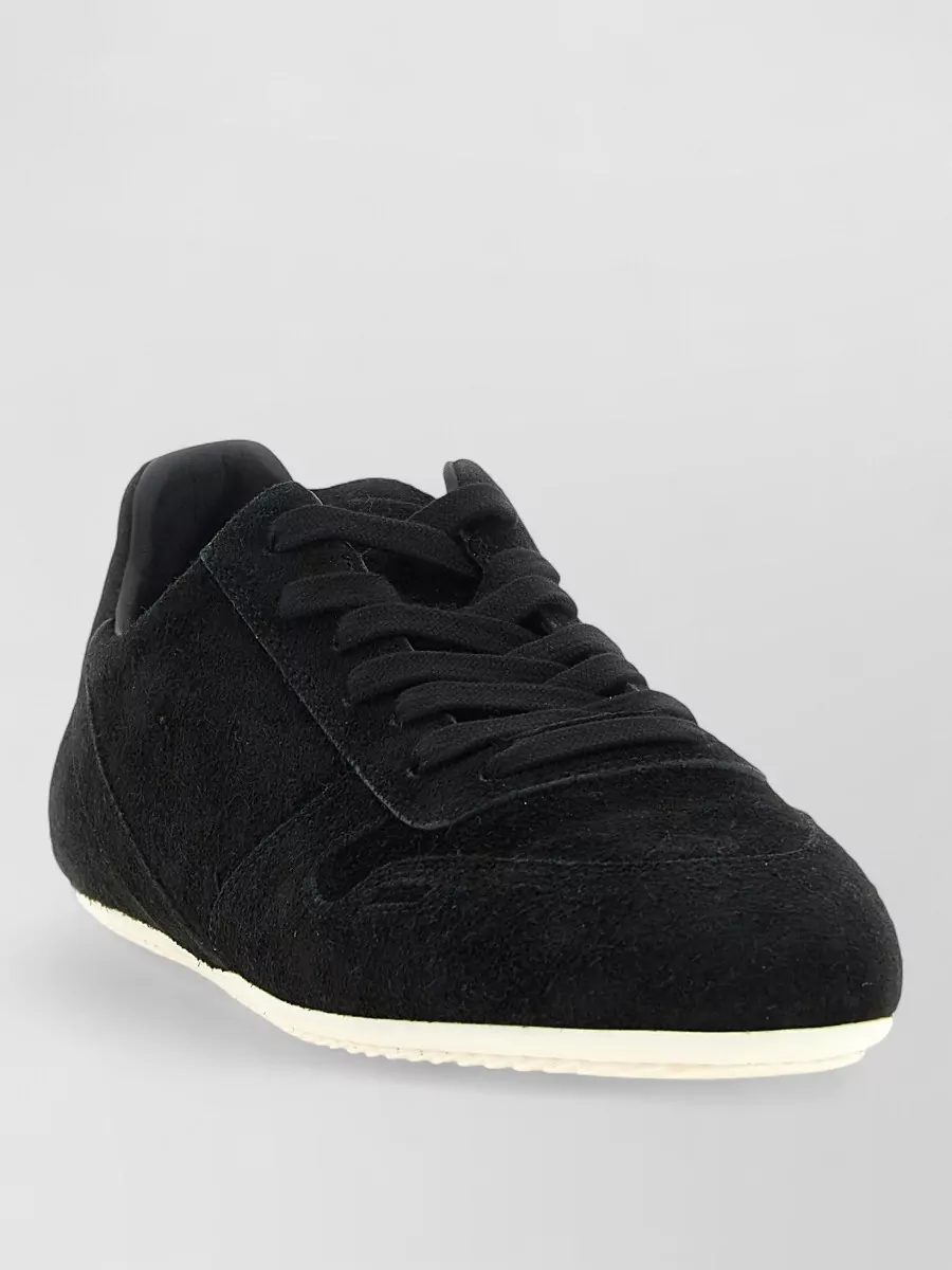 Rick Owens leather minimal sneaks lace-up sneakers