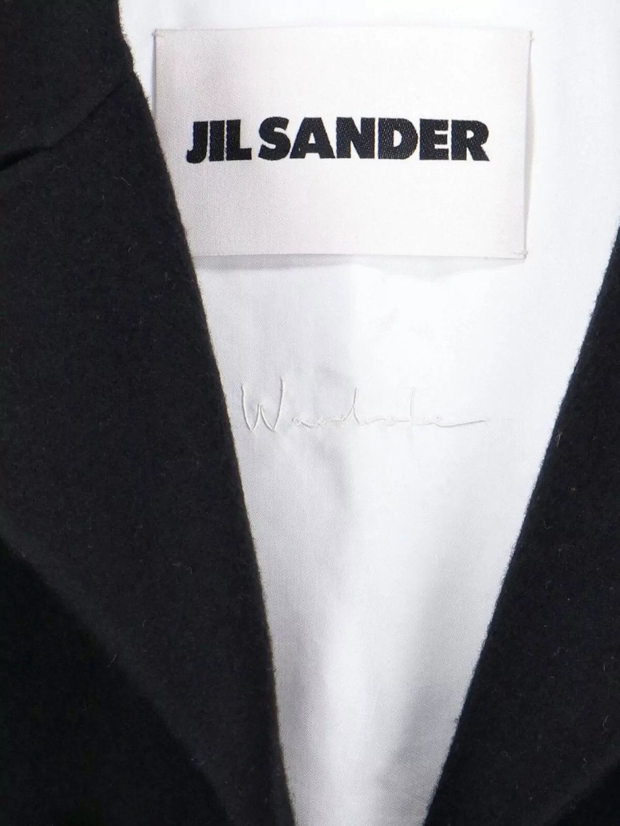 Jil Sander Long Length Double-breasted Jacket In Black