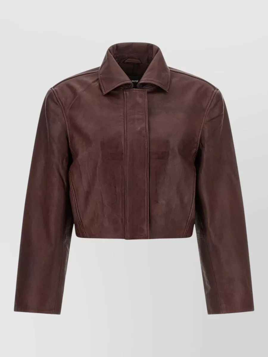 Rotate Birger Christensen Leather Single Breasted Coat