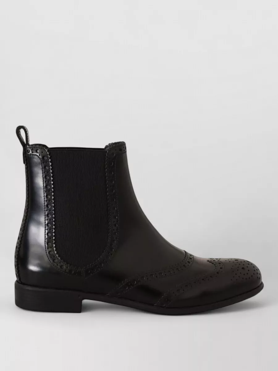 Dolce&Gabbana Leather Ankle Wingtip Oxford Boots