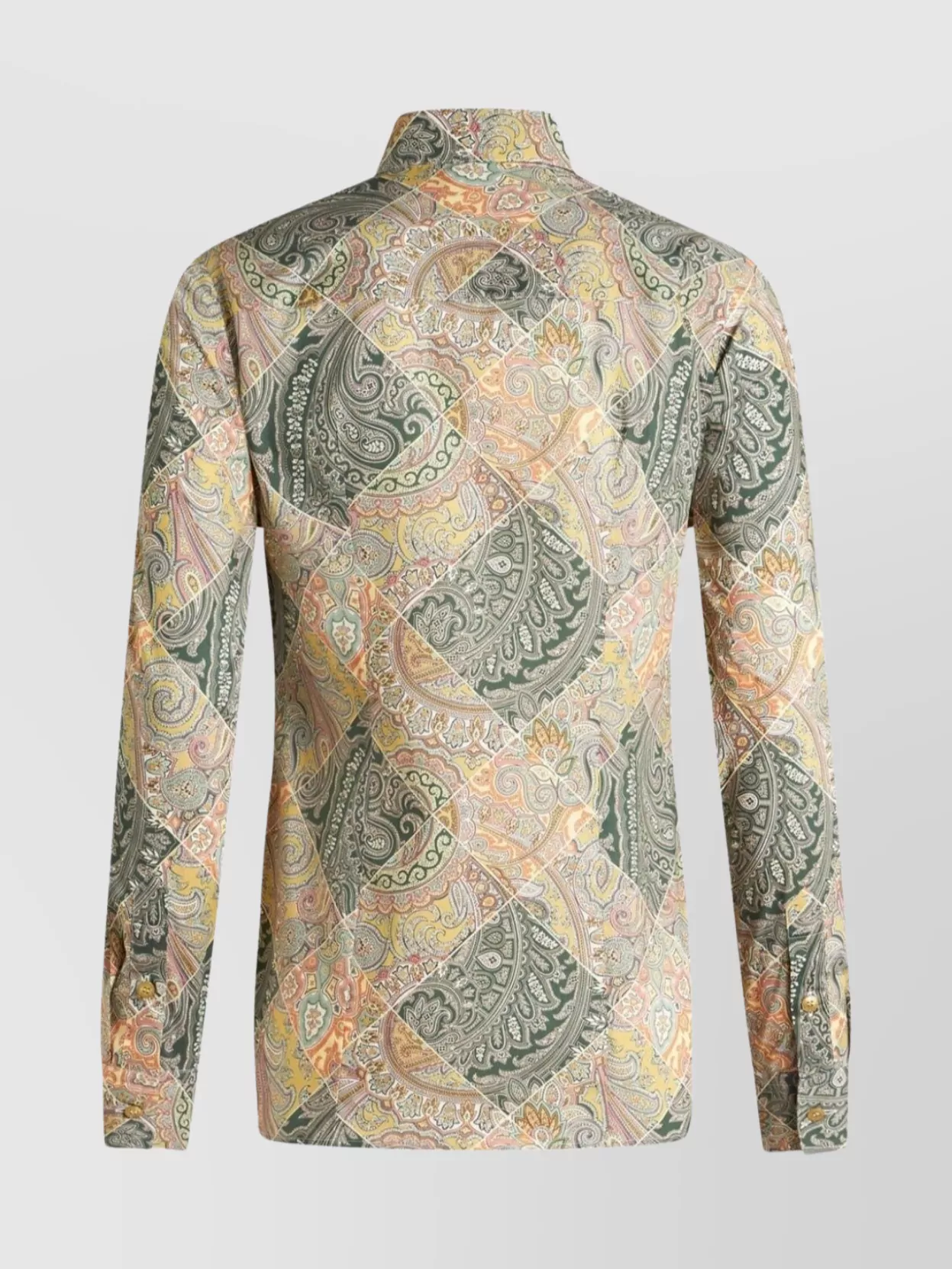 Etro Printed Popeline Shirt With Patchwork Paisley Print