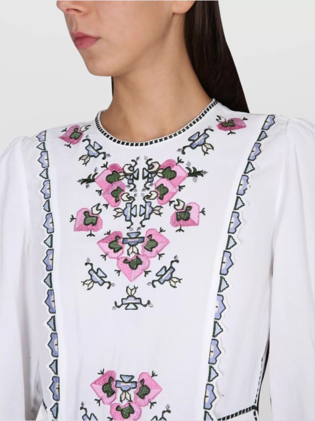 Shop Isabel Marant Sonia Embroidered Tiered Asymmetric Dress