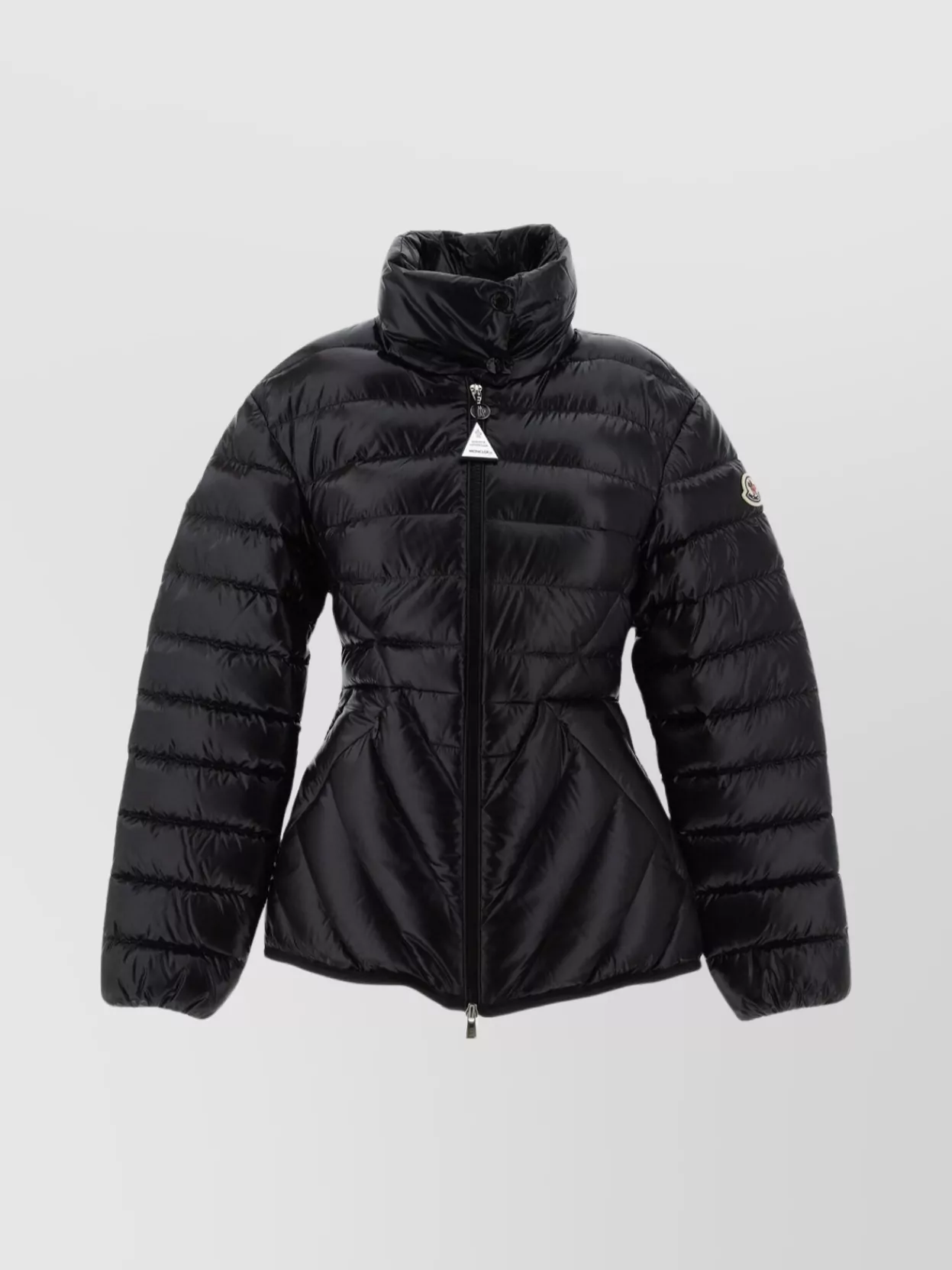 Shop Moncler Quilted Jacket High Collar