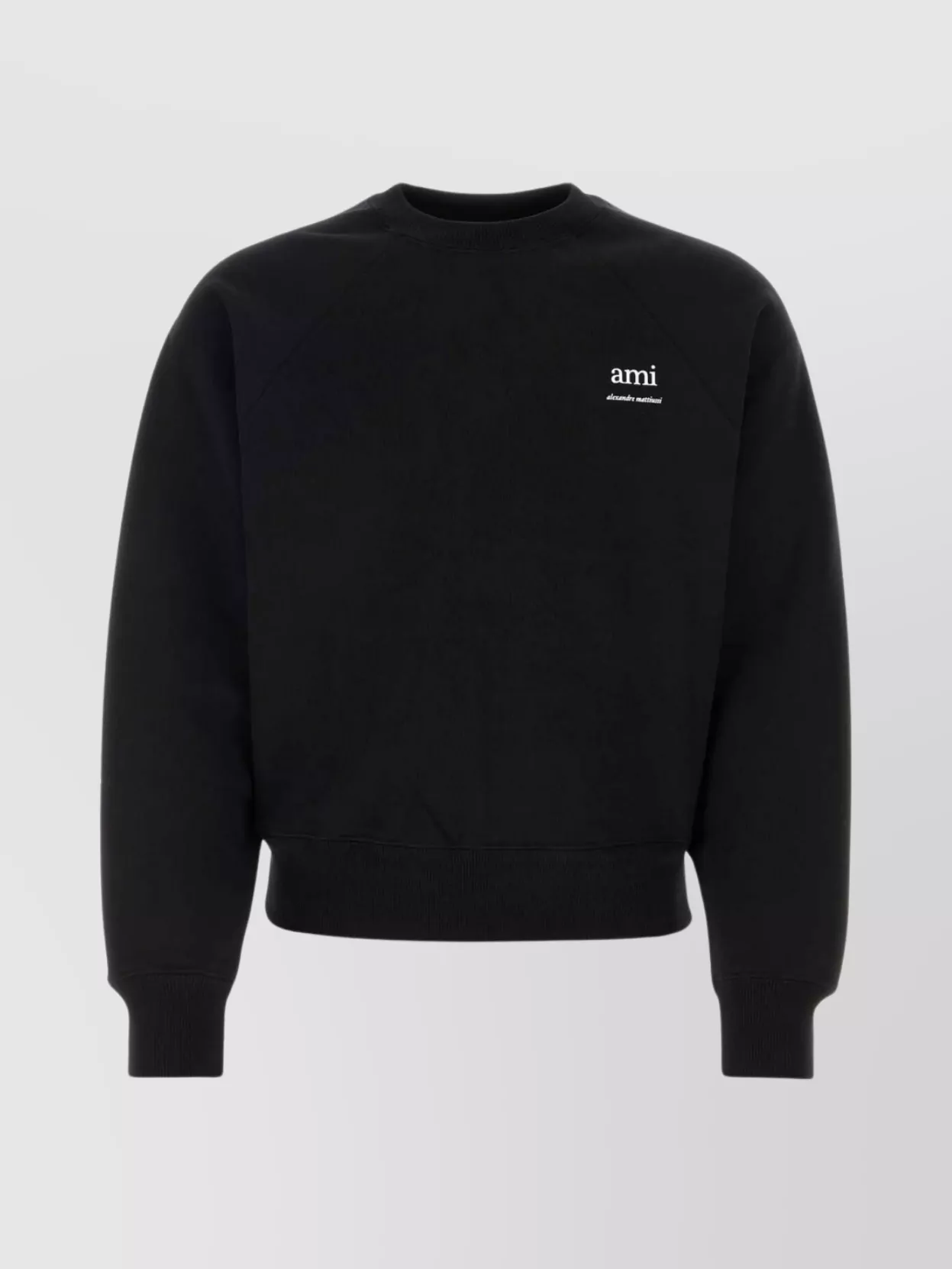 Shop Ami Alexandre Mattiussi Cotton Crew Neck Sweatshirt
