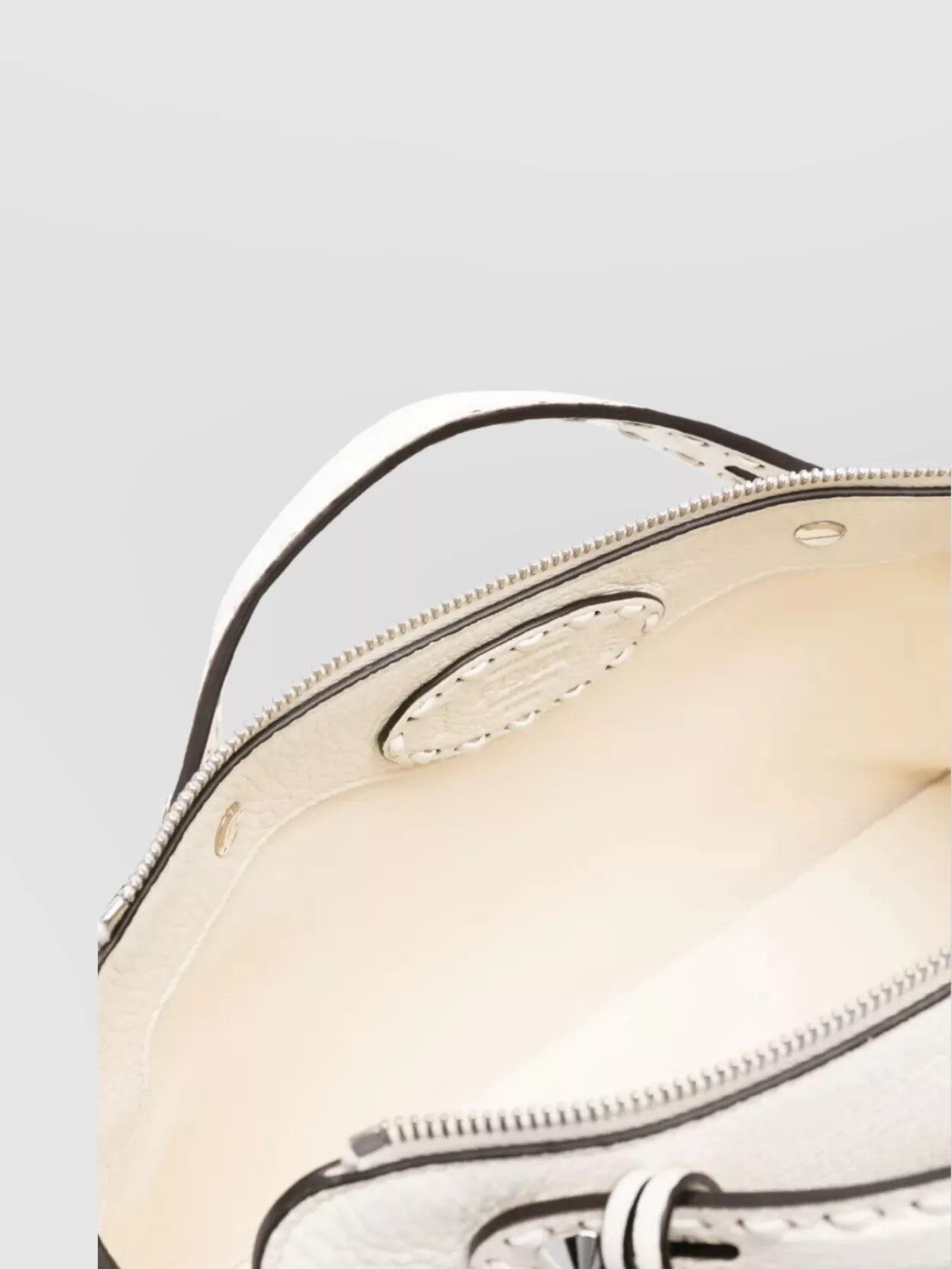 Shop Fendi Medium Way Selleria Shoulder Bag In White