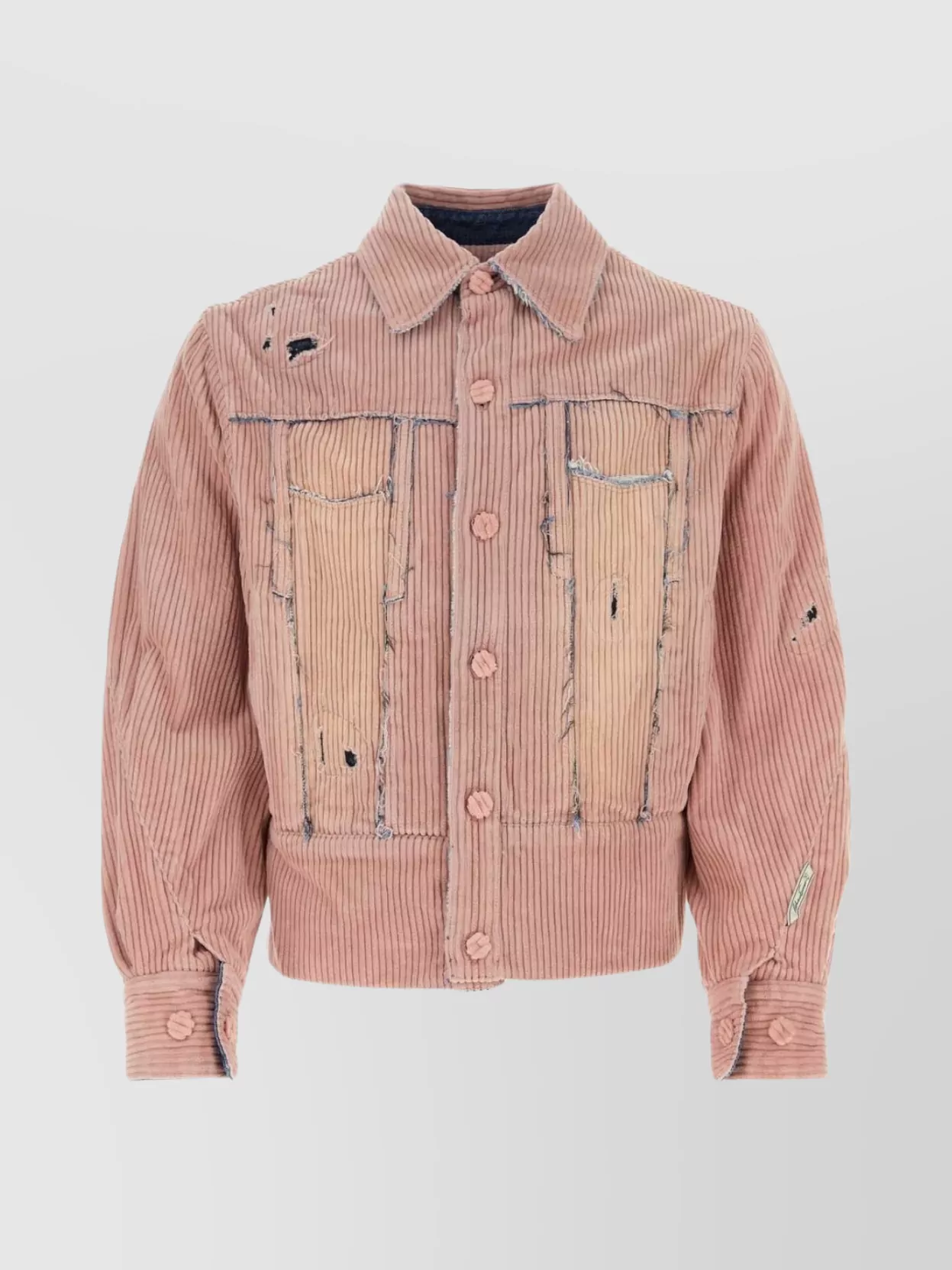 Shop Ader Error Distressed Texture Cropped Corduroy Jacket