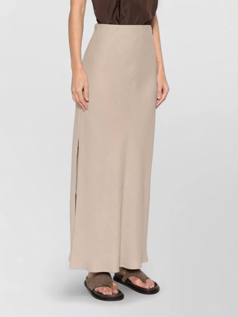 Brunello Cucinelli Long Skirt With High Waist And Side Slit