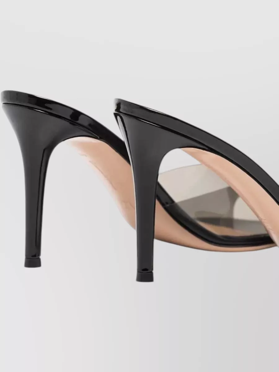 Gianvito Rossi Leather Clear-Strap Mules