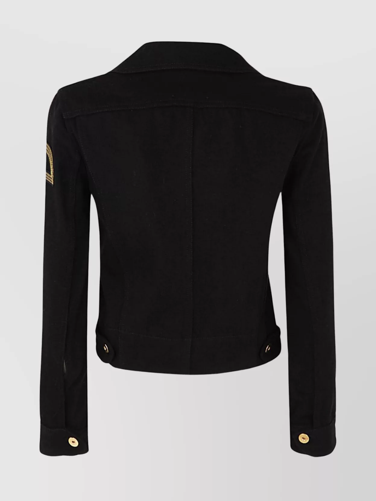 ジャケット PATOU FW22 DENIM SHAPED JACKET (OU0010081 091 999B BLACK) Patou – JP logo embroidered organic black denim jacket – Renaisa
