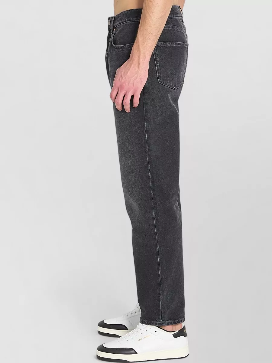 Saint Laurent Denim Mid-Rise Straight-Leg Jeans