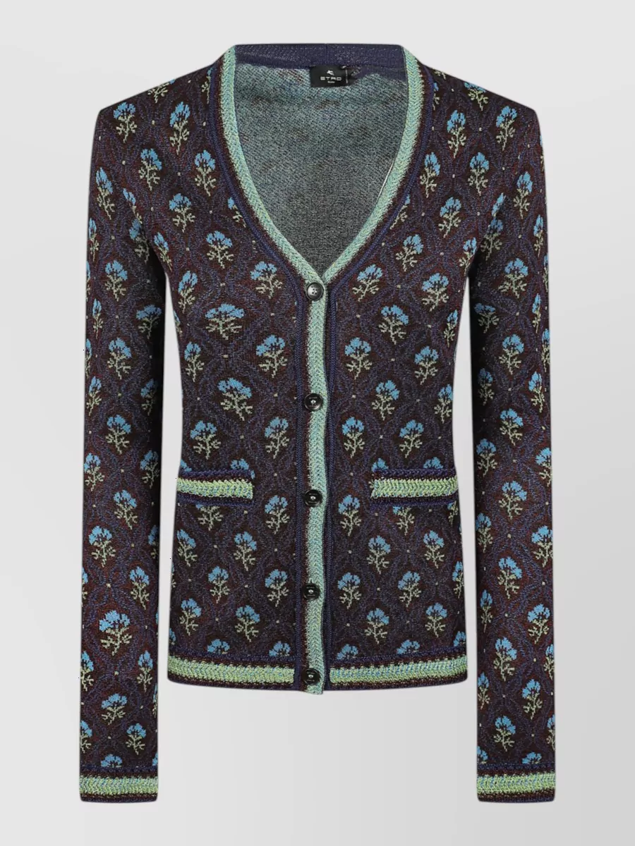 Etro fine-knit floral cardigan