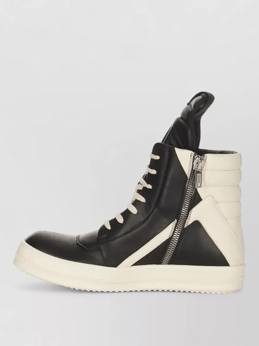 Rick Owens Leather High-Top Sneakers