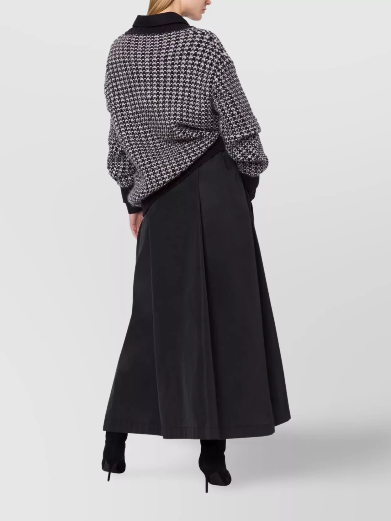 Alberta Ferretti Oversize Mohair Jacquard Knitwear