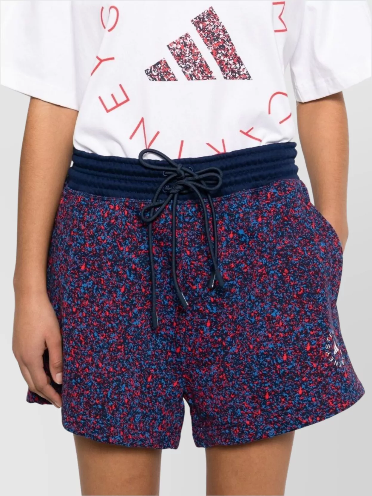 Adidas By Stella Mccartney Printed Terry Shorts