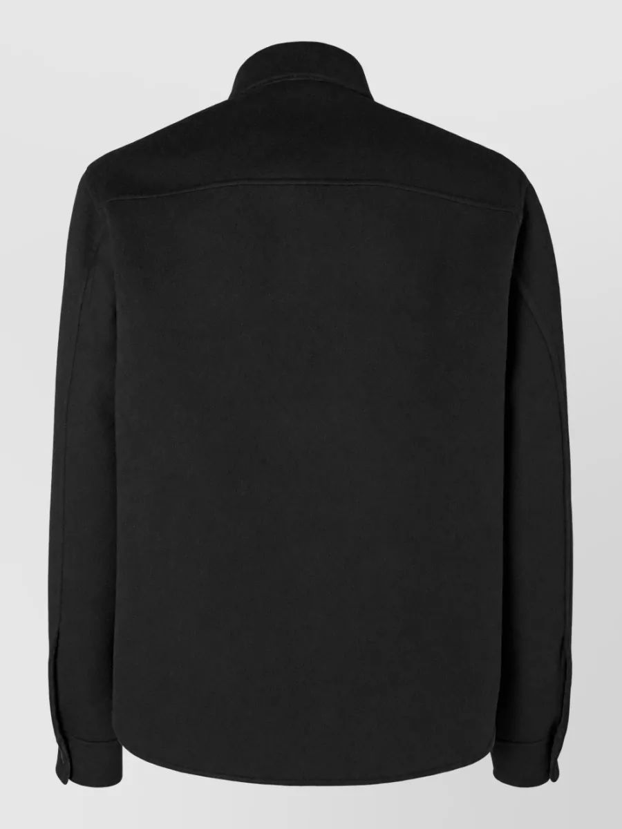 Fendi Wool Silk Single Breasted Coat
