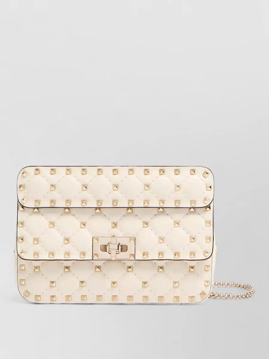 Valentino Garavani Rockstud Spike Small Leather Clutch Bag