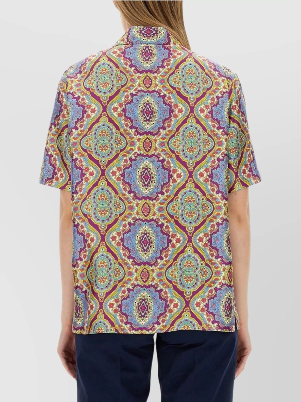 Etro Short Sleeves Silk Shirt With Regular Fit