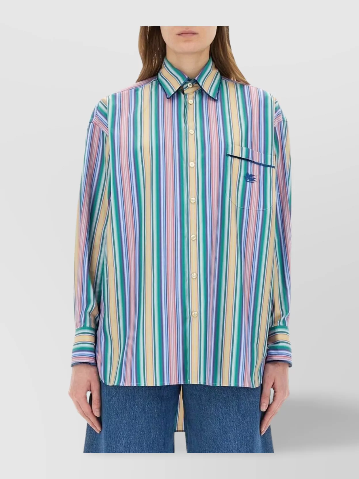 Etro Multi-coloured Striped Cotton Shirt Women