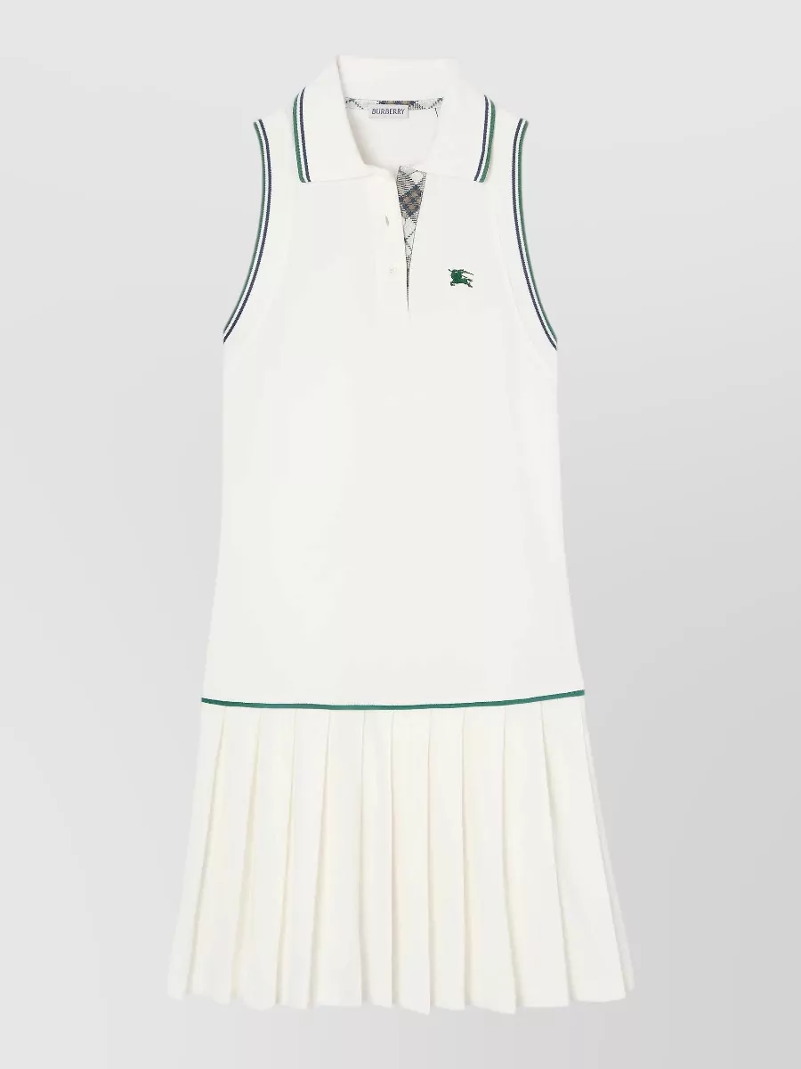 Burberry Cotton pleated mini dress