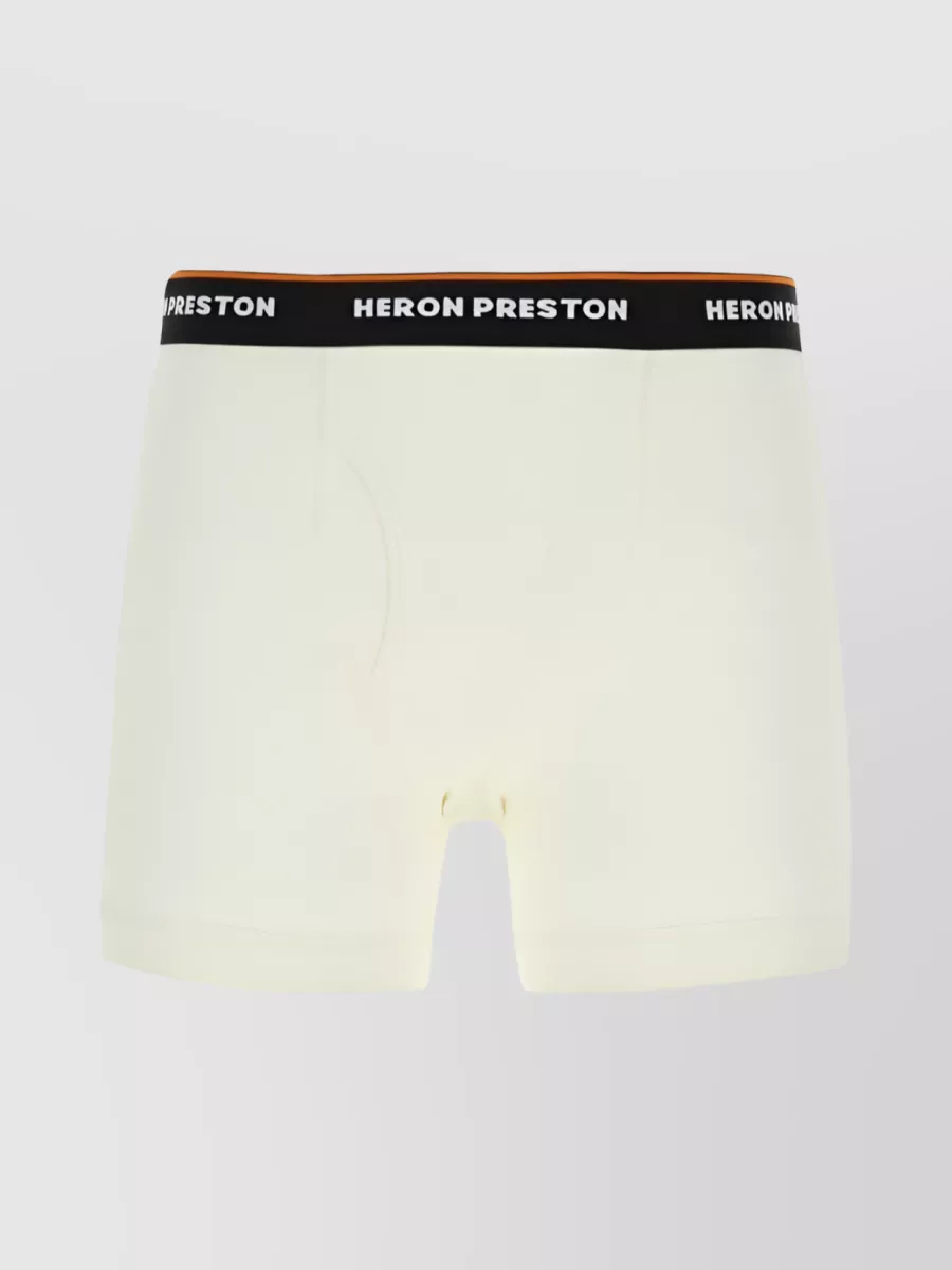 Shop Heron Preston Signature Logo Tape Boxers In White