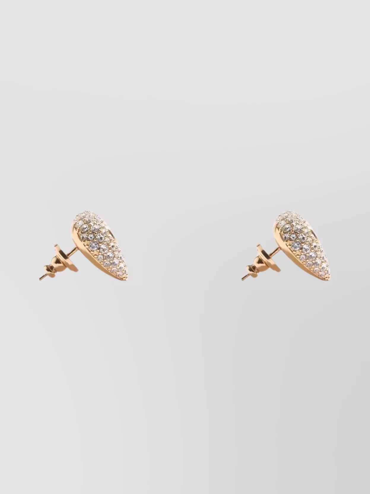 Valentino Stone Embellished Gold-tone Stud Earrings In Gold