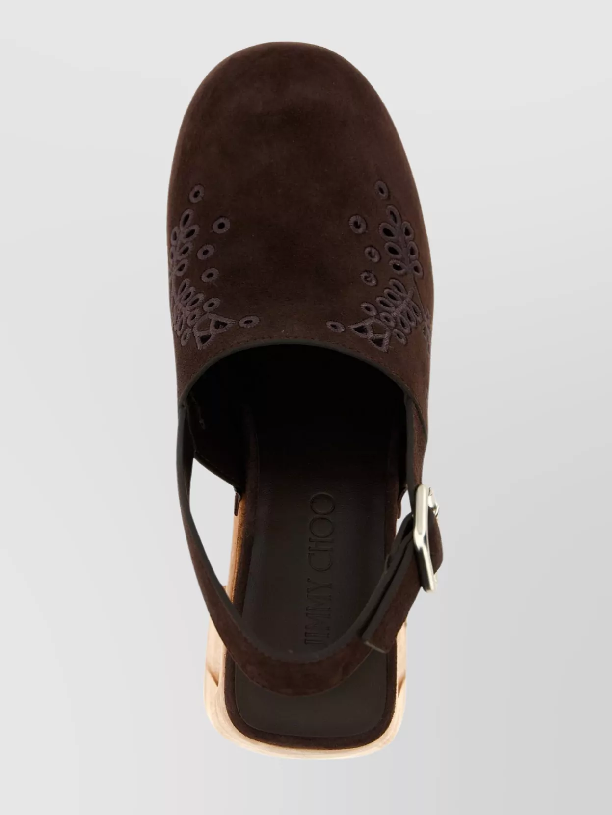 Jimmy Choo Chunky Heel Embroidered Studded Clog