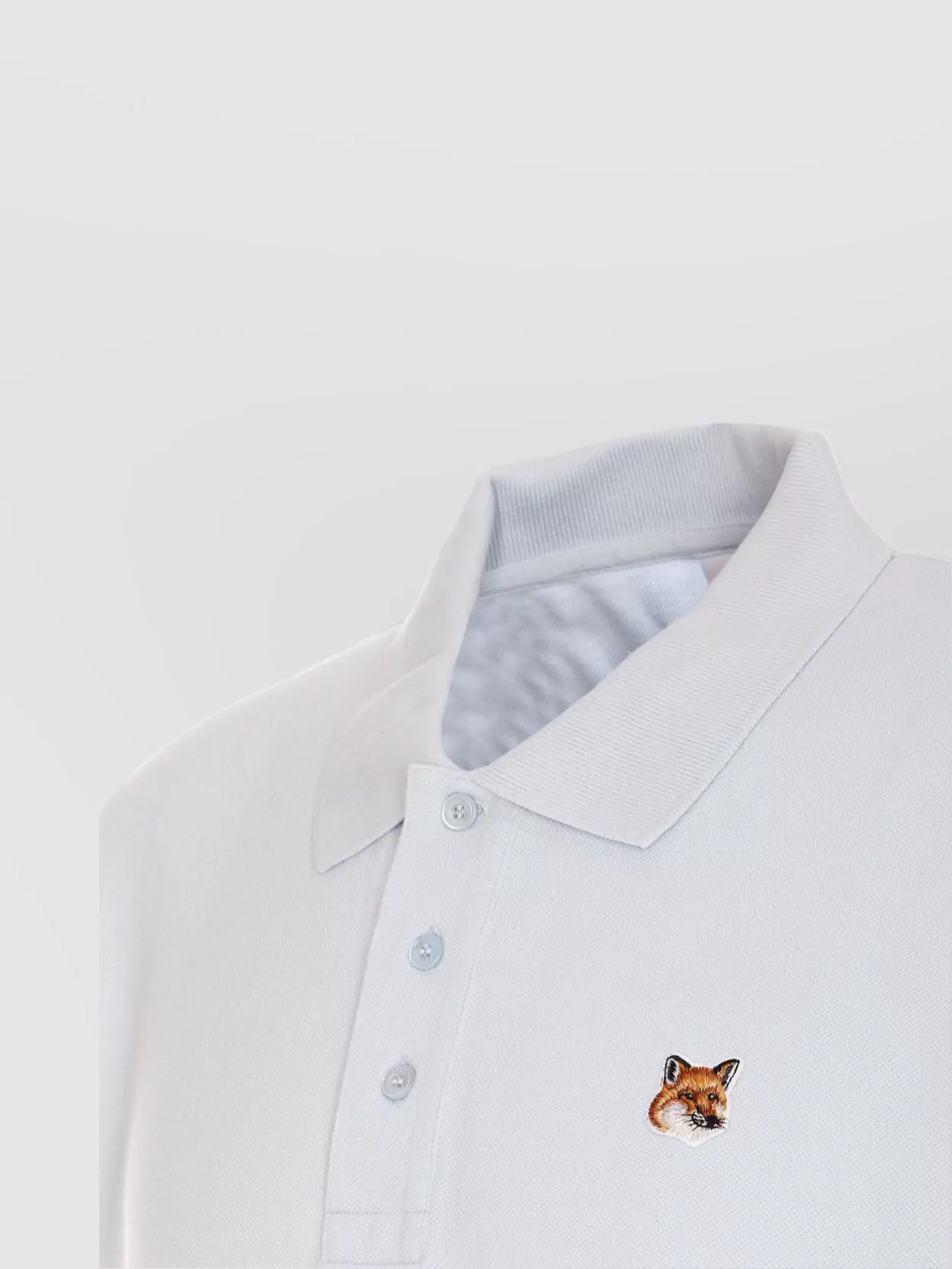 Maison Kitsuné Front Patch Polo Shirt With Regular Collar