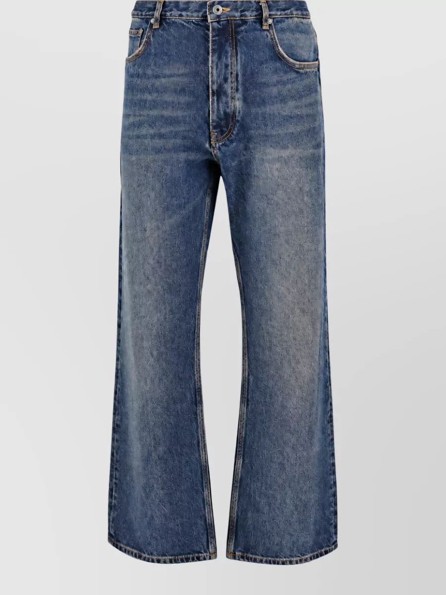 Off-White denim slim-fit straight-leg jeans