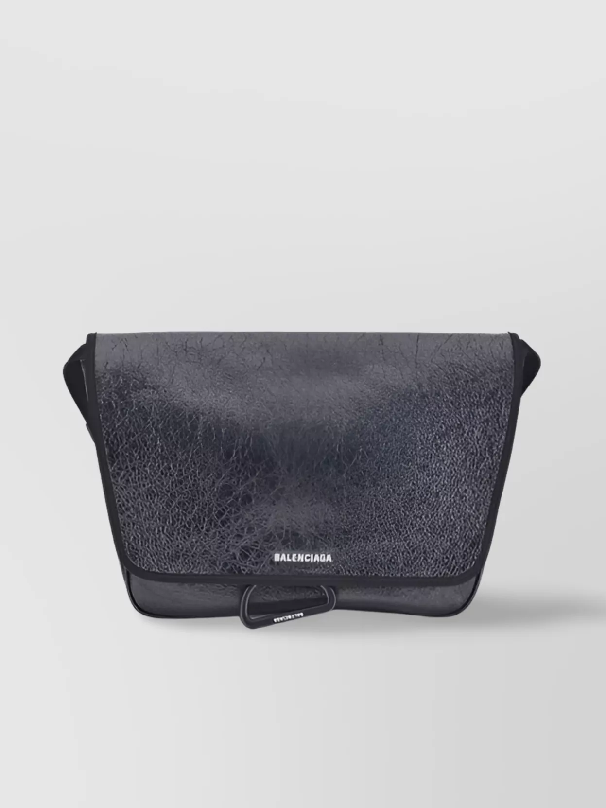 Balenciaga Textured Finish Shoulder Bag With Adjustable Strap In Black