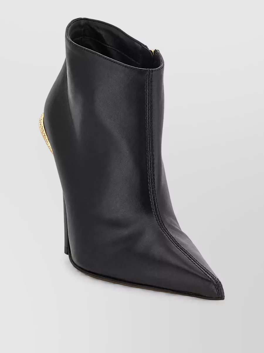 Giuseppe Zanotti Leather Crystal-Embellished Ankle Boots