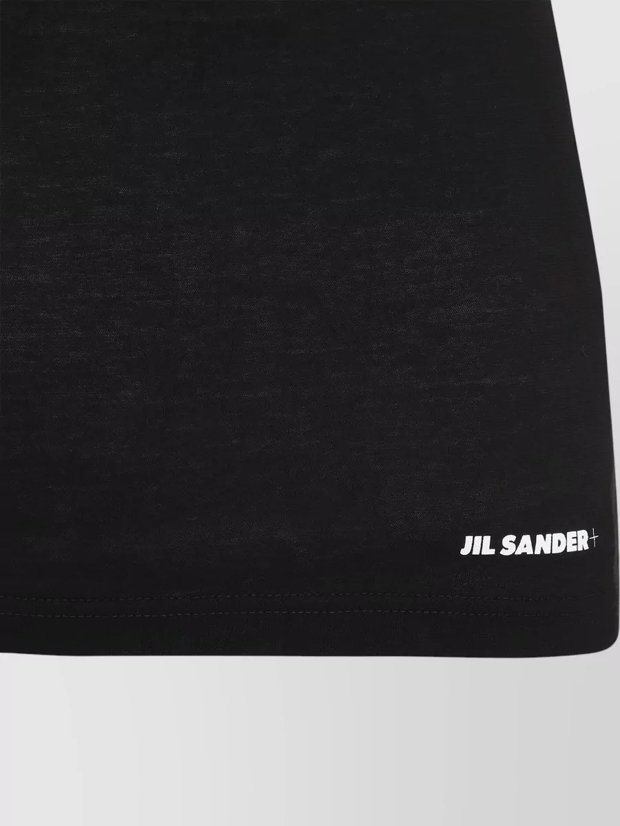 Jil Sander Plus Jil Sander Cotton T Shirt Round Neck In Black