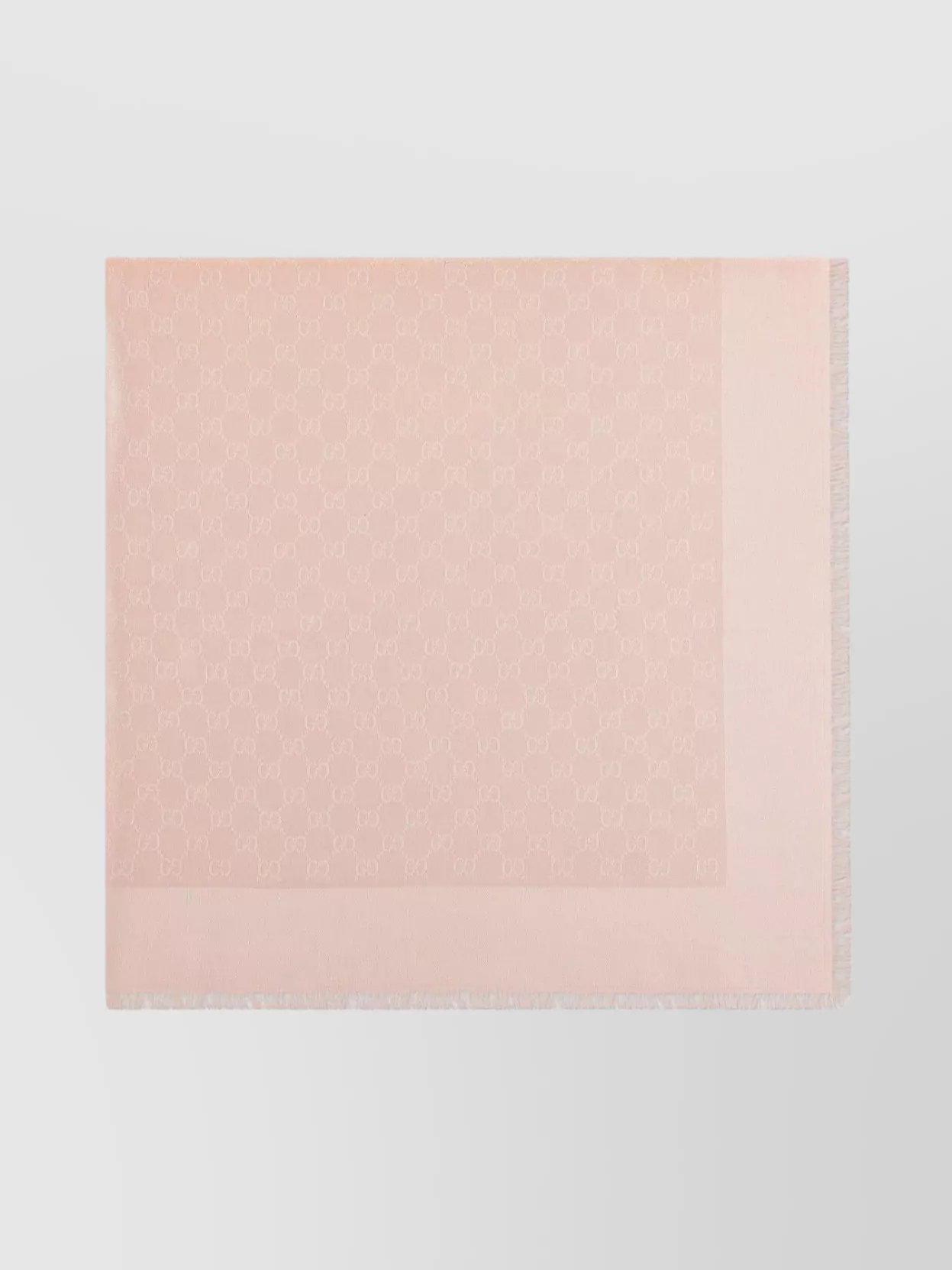 Gucci Sirens Monogram Silk Cotton Scarf In Pink