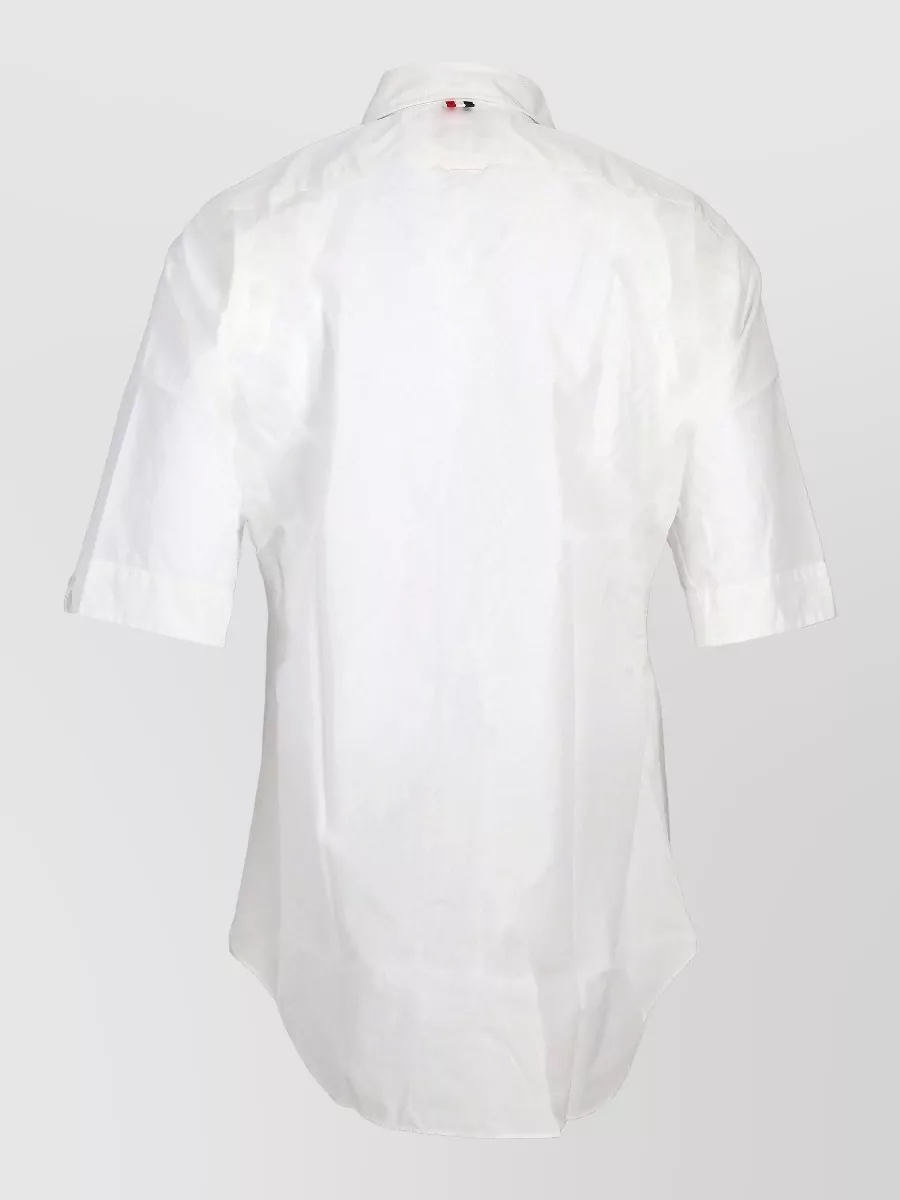 Thom Browne Classic Fit Short-Sleeve Cotton Shirt