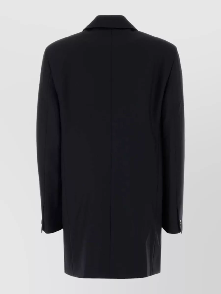 Jil Sander Single-breasted Notched-lapels Coat In Black