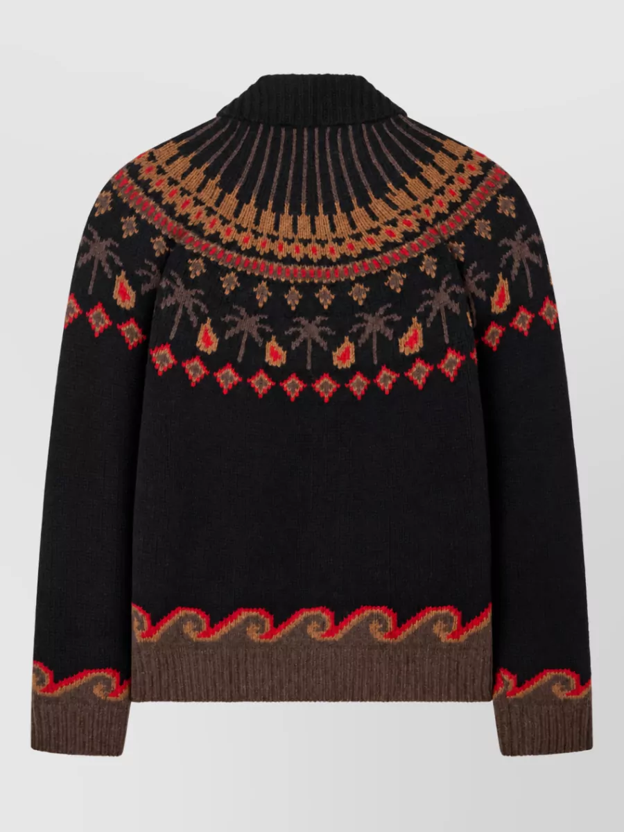 Alanui Wool Jacquard Cardigan