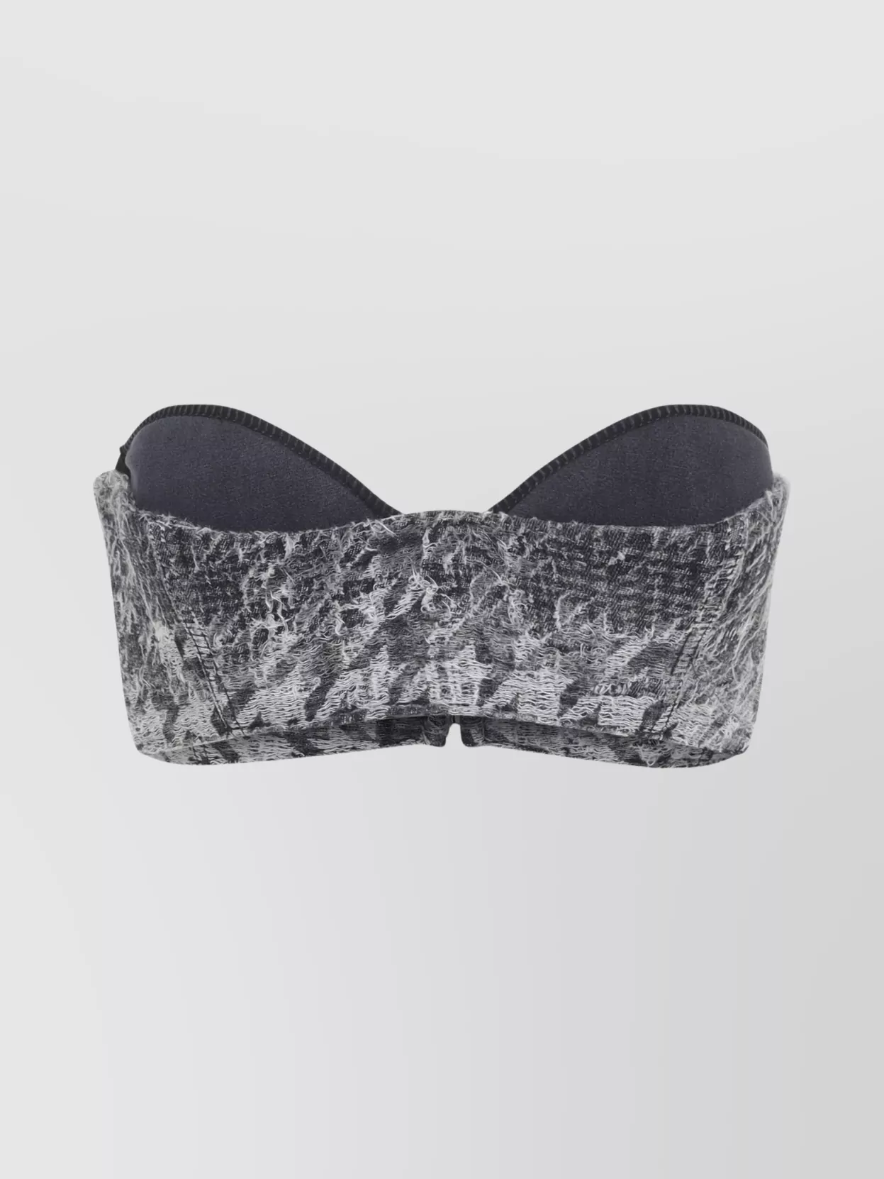 Diesel De-toppys Strapless Cropped Top In Gray