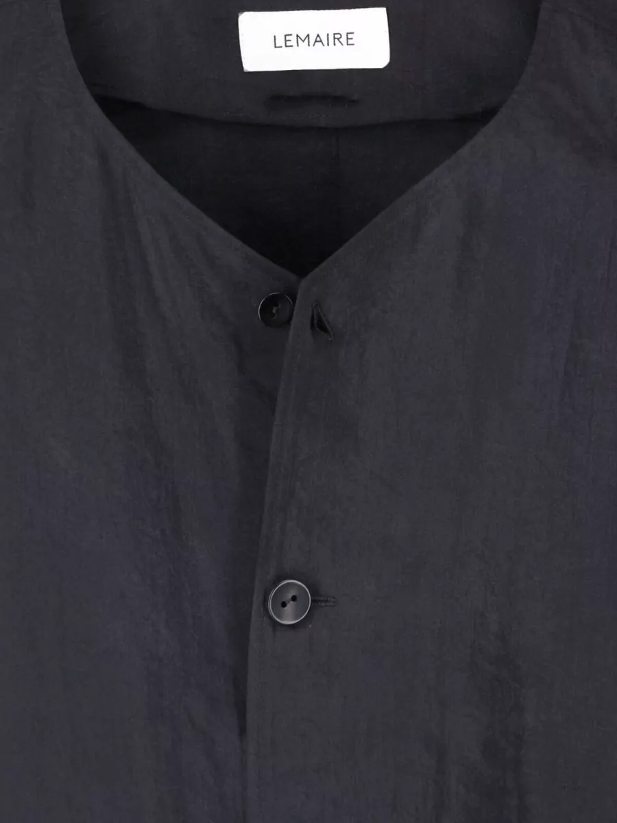 Lemaire Silk V-Neck Long-Sleeve Shirt