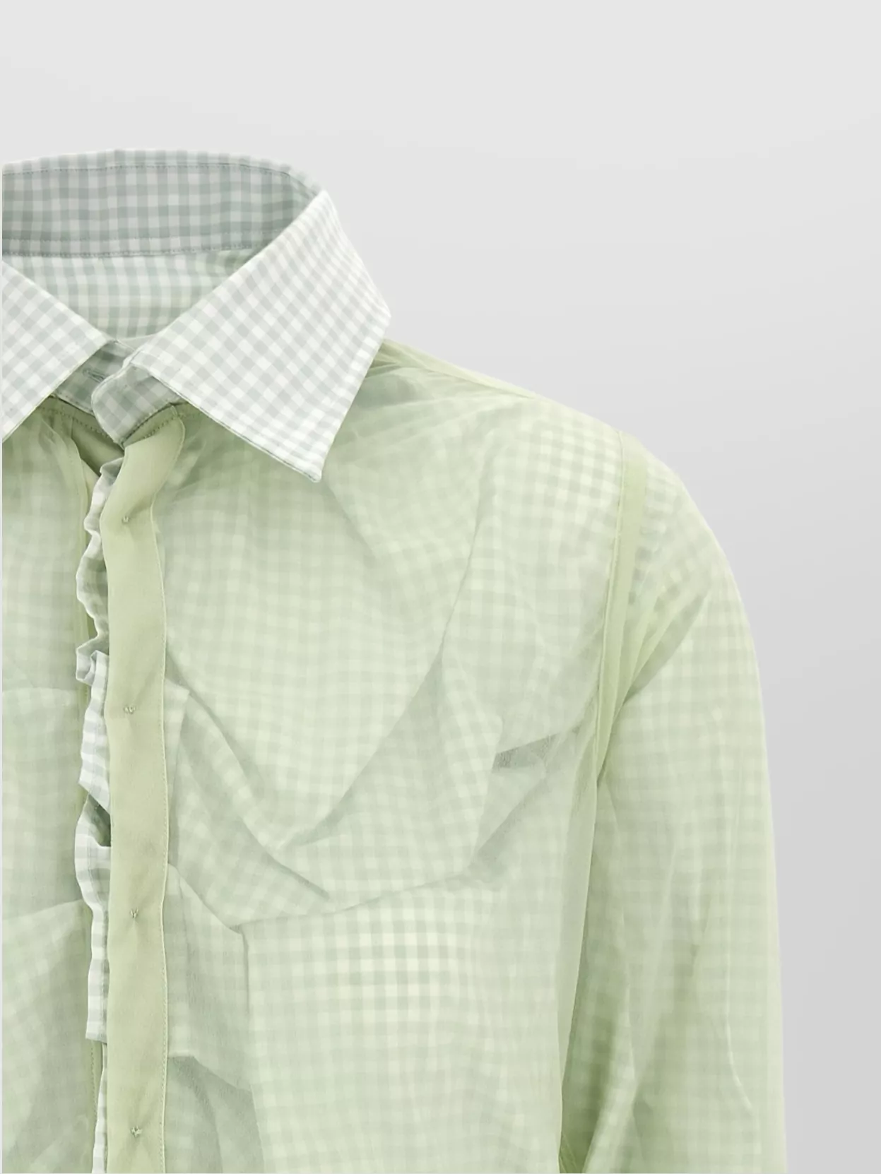 Maison Margiela Multi Layer Shirt Sweaters And Cardigans Green
