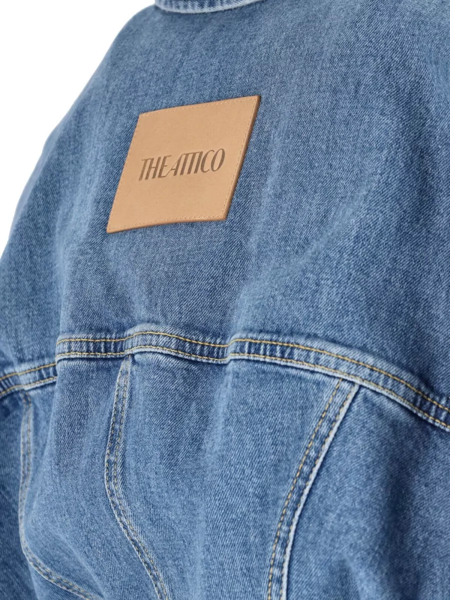 The Attico Denim Mini Shirt Dress