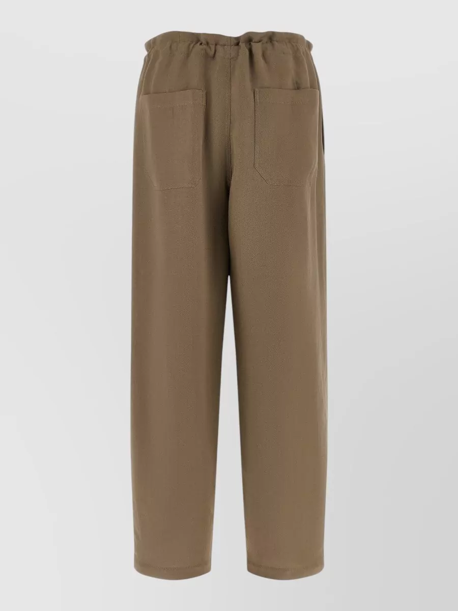 Brunello Cucinelli Tailored Track Trousers Elastic Waist Back Pockets In Brown