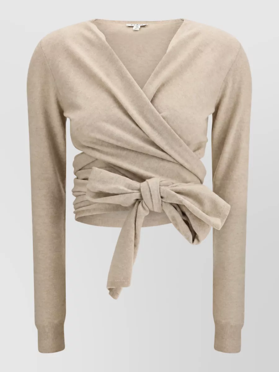 Alaïa Cashmere wrap knitted top