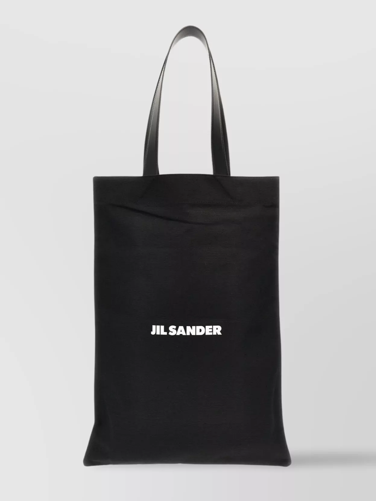 Jil Sander Large Rectangular Tote Bag With Dual Handles In Black