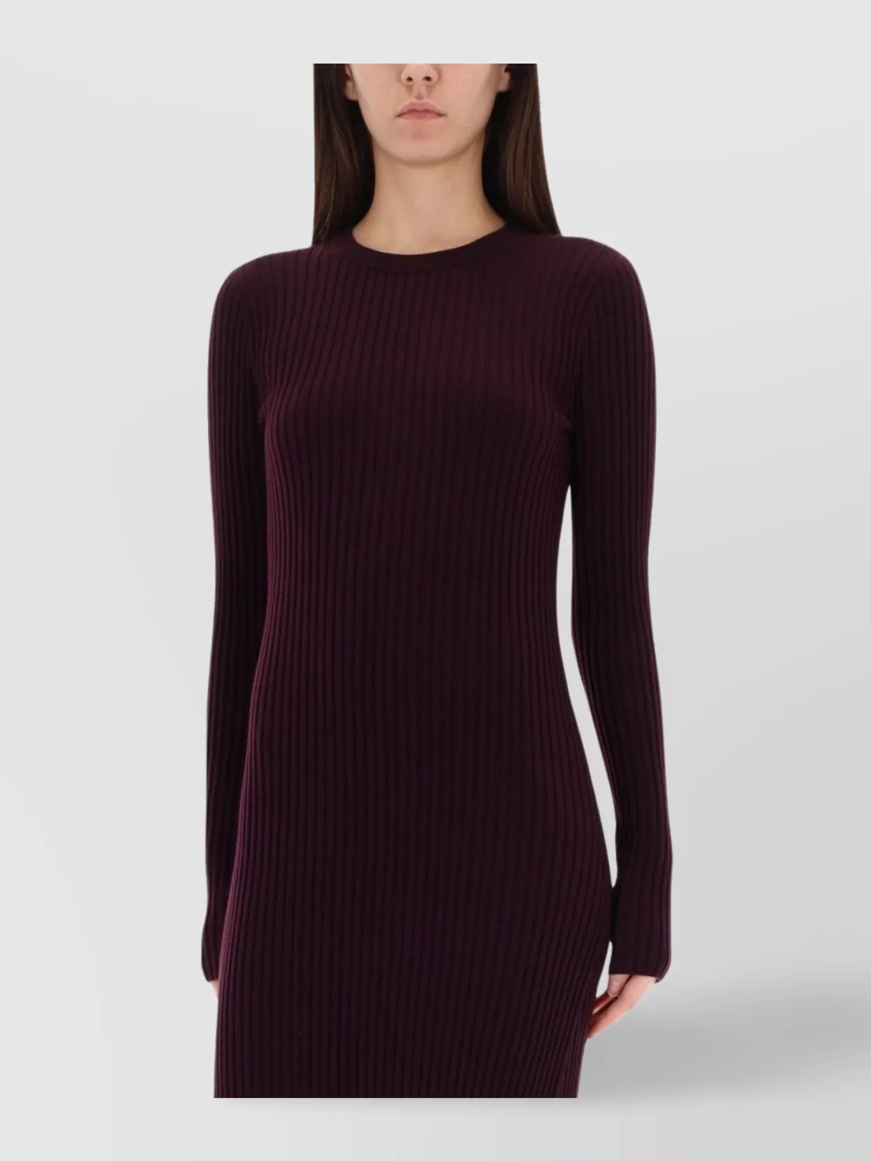 Helmut Lang Midi Dress With Long Sleeves And Open Back